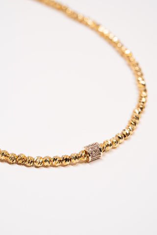 Mini Taşlı Gold Dorika