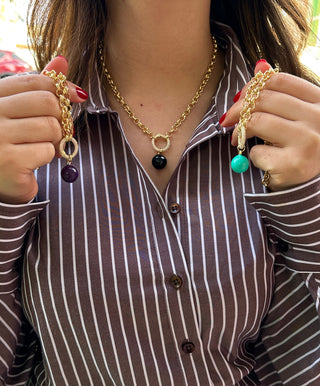 Vinchenzo Siyah Kolye