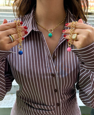 Vinchenzo Turkuaz Kolye