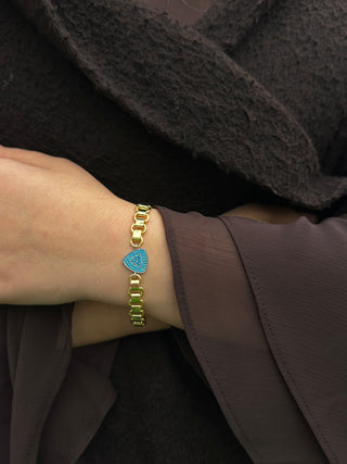 Vip Wind Turkuaz Taşlı Bileklik