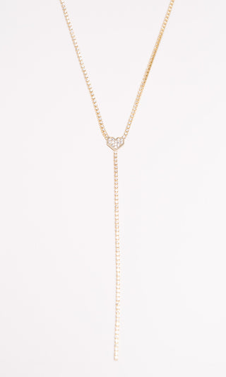 Gold Taşlı Y Kolye