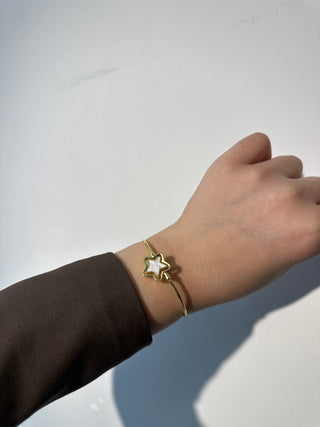 Tikky Yıldız Beyaz Mineli Kelepçe