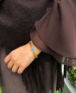 Vip Wind Turkuaz Taşlı Bileklik