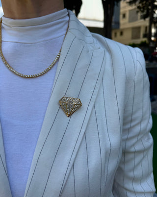 Broş Elmas Gold