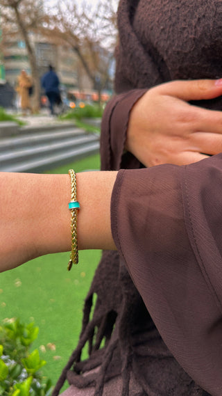 Satalite Mavi Mineli Bileklik