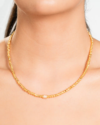 Mini Taşlı Gold Dorika