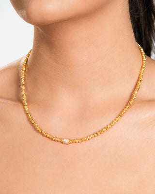Mini Taşlı Gold Dorika
