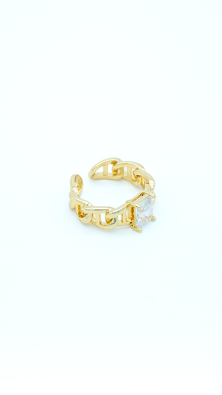 Baget Taşlı Gold Yüzük