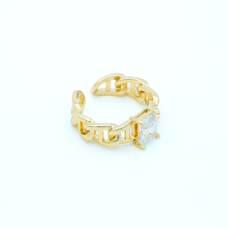 Baget Taşlı Gold Yüzük