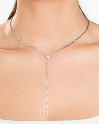 Silver Taşlı Y Kolye