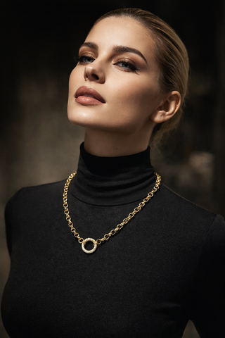 Ra Gold Taşlı Kolye