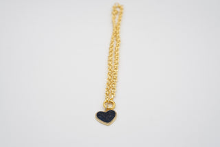 Colorful Heart Short Mavi Kolye