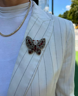 Broş Butterfly Red