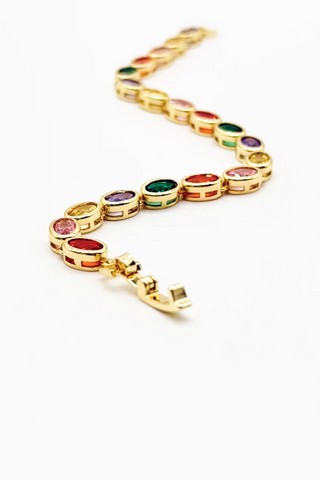 Oval Rainbow Bileklik