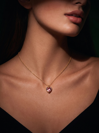 Pembe Love Kolye