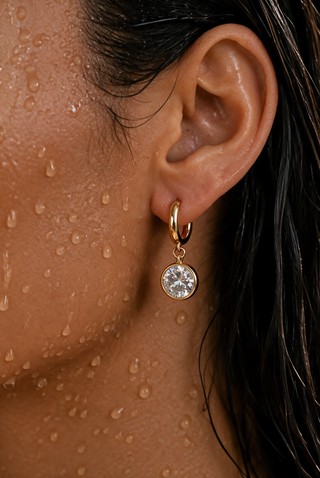 Diamond Round Küpe